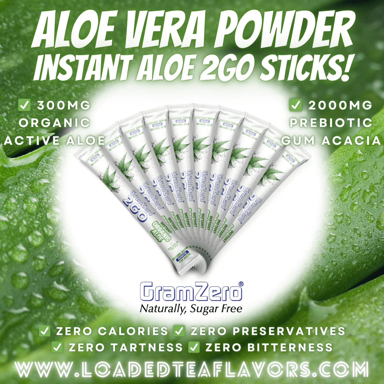 Organic Instant Aloe Vera Powder Sticks π±